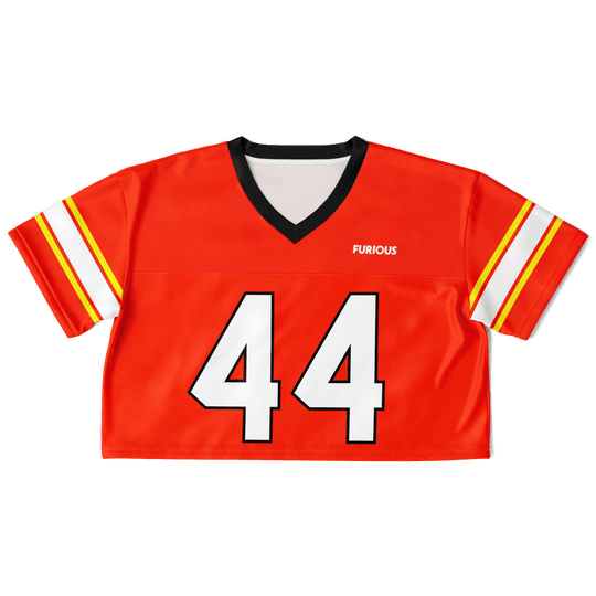 Hamilton - Red Alternate Crop Top Football Jersey - Furious Motorsport