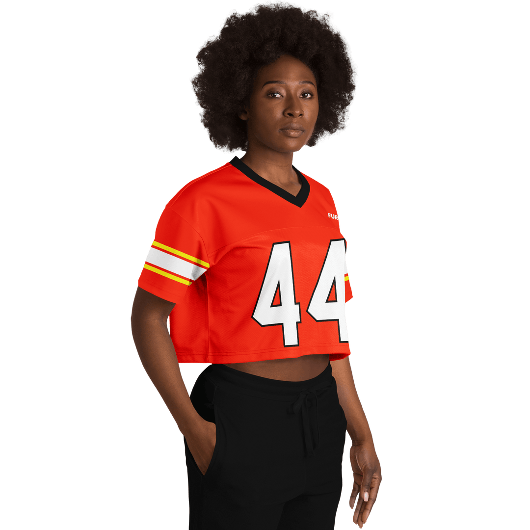 Hamilton - Red Alternate Crop Top Football Jersey - Furious Motorsport