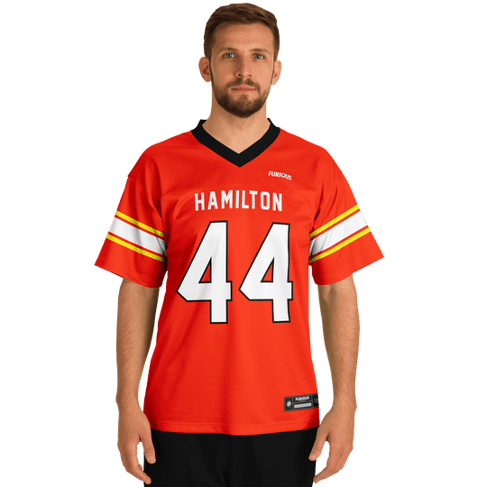 Hamilton - Red Alternate Football Jersey - Furious Motorsport