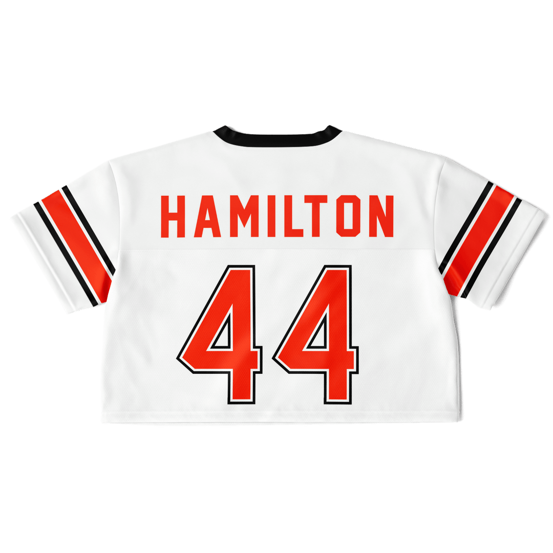 Hamilton - White Alternate Football Crop Top Jersey - Furious Motorsport