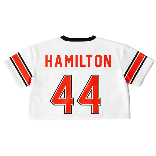 Hamilton - White Alternate Football Crop Top Jersey - Furious Motorsport