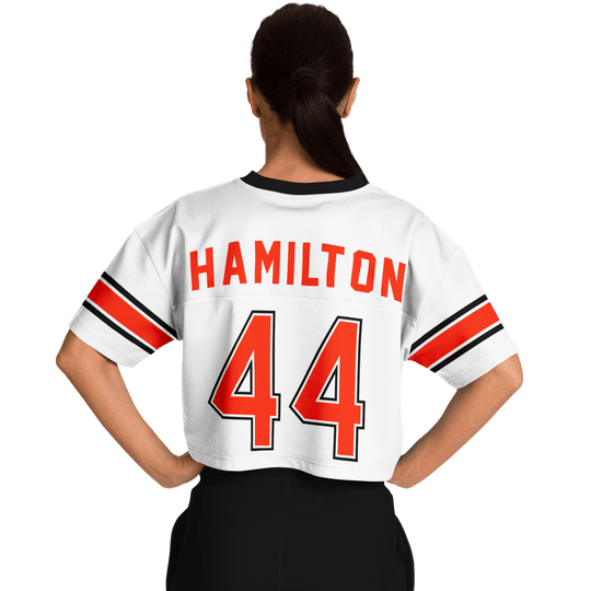 Hamilton - White Alternate Football Crop Top Jersey - Furious Motorsport