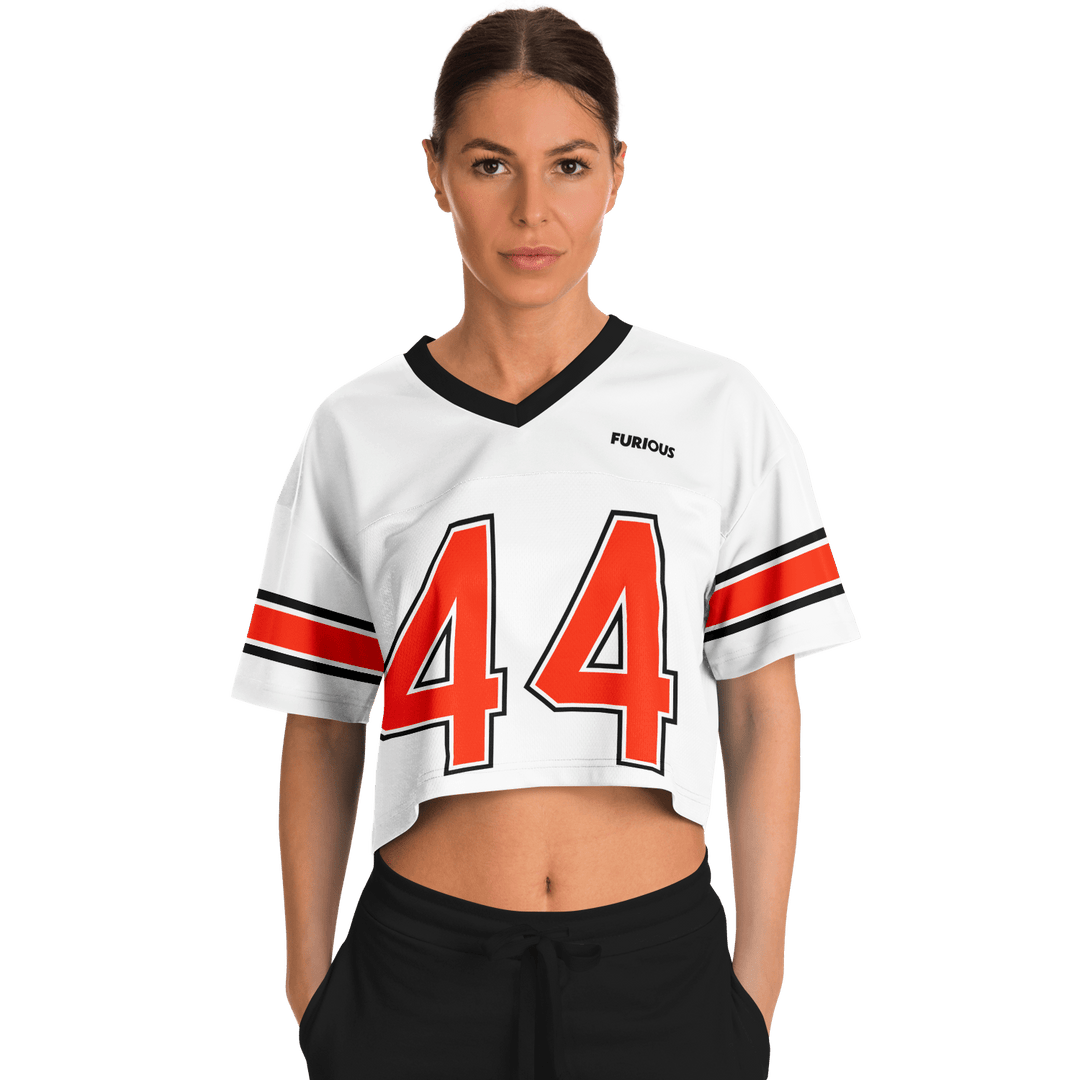 Hamilton - White Alternate Football Crop Top Jersey - Furious Motorsport