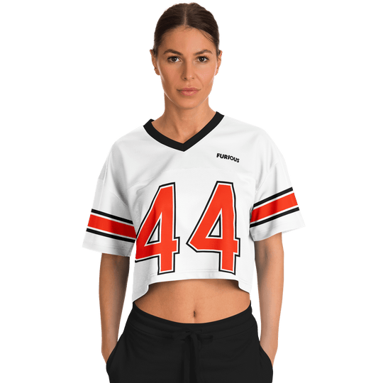 Hamilton - White Alternate Football Crop Top Jersey - Furious Motorsport