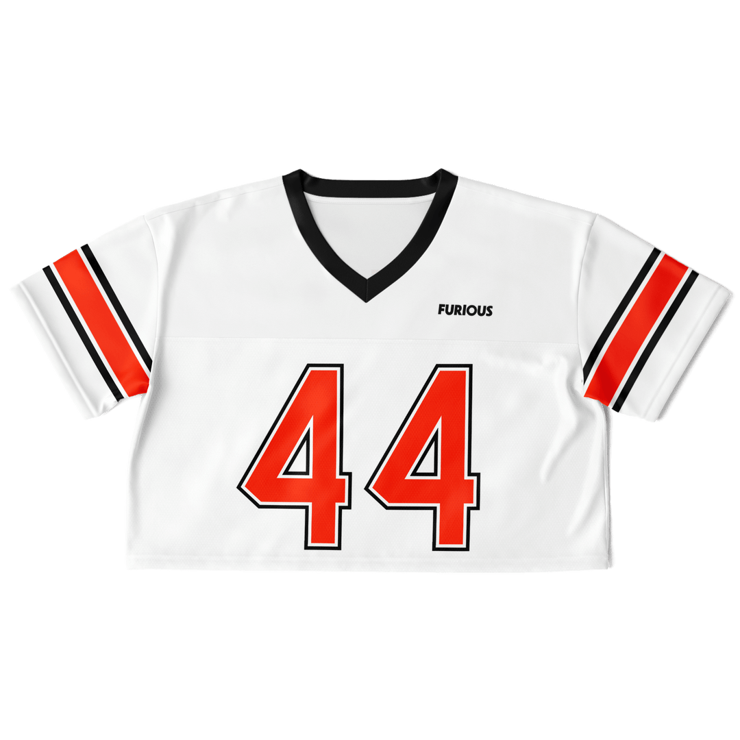 Hamilton - White Alternate Football Crop Top Jersey - Furious Motorsport