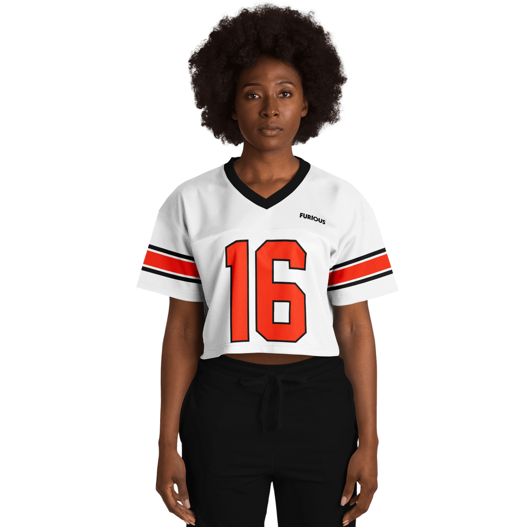 Leclerc Football Crop Top - White - Furious Motorsport