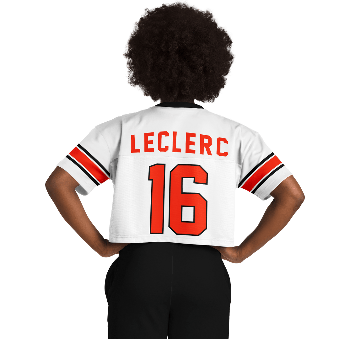 Leclerc Football Crop Top - White - Furious Motorsport