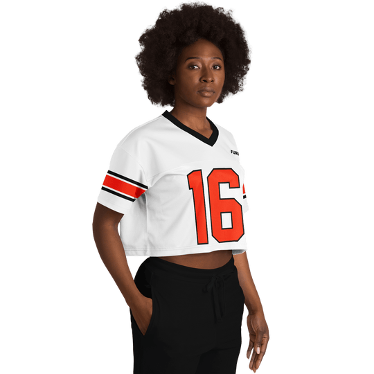 Leclerc Football Crop Top - White - Furious Motorsport