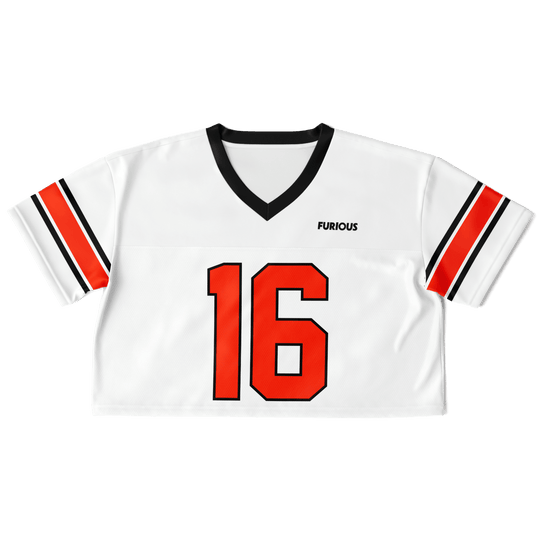 Leclerc Football Crop Top - White - Furious Motorsport