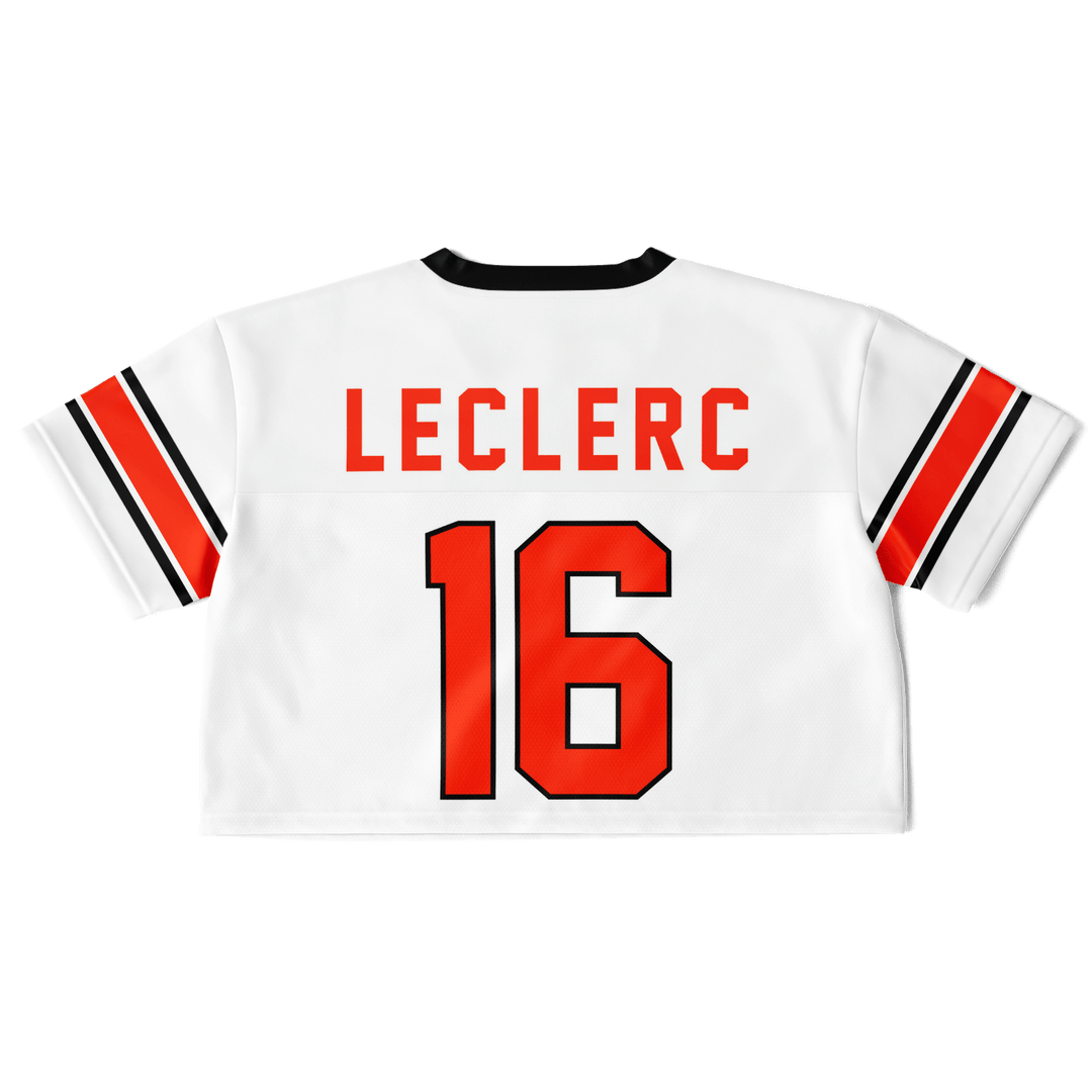 Leclerc Football Crop Top - White - Furious Motorsport