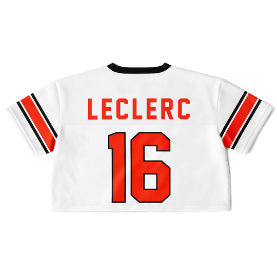 Leclerc Football Crop Top - White - Furious Motorsport