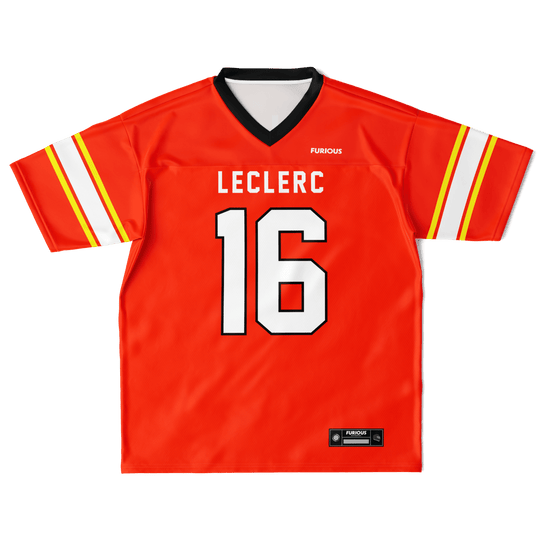 Leclerc Football Jersey - Red - Furious Motorsport