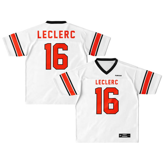 Leclerc Football Jersey - White - Furious Motorsport