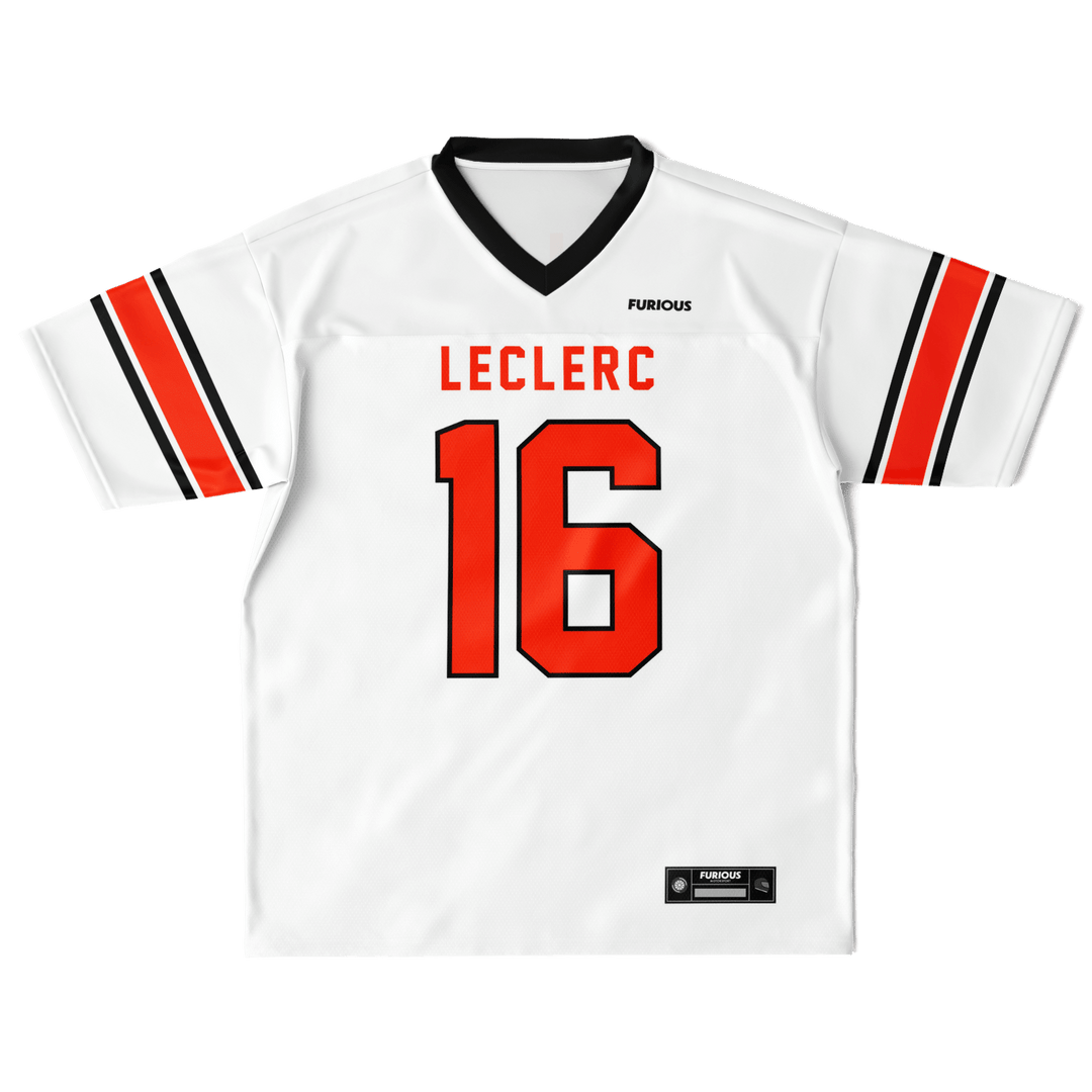 Leclerc Football Jersey - White - Furious Motorsport