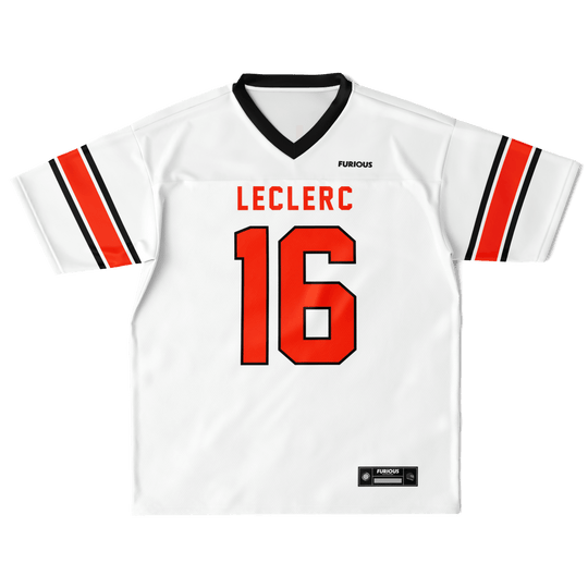 Leclerc Football Jersey - White - Furious Motorsport