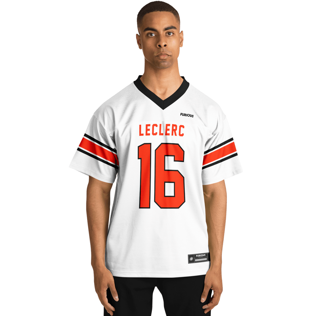 Leclerc Football Jersey - White - Furious Motorsport