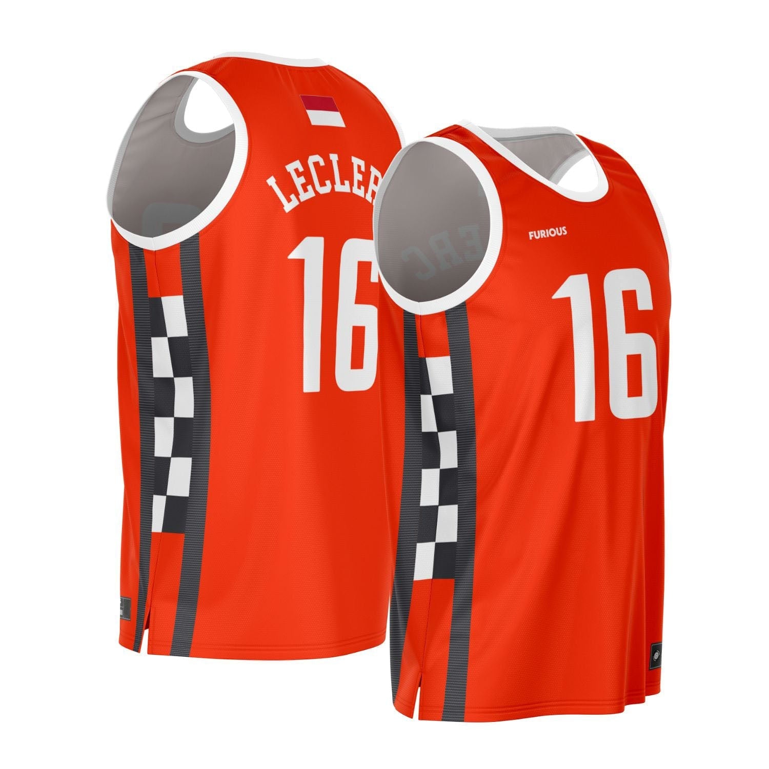 Leclerc - Red Finish Line Edition Jersey (Clearance) - Furious Motorsport