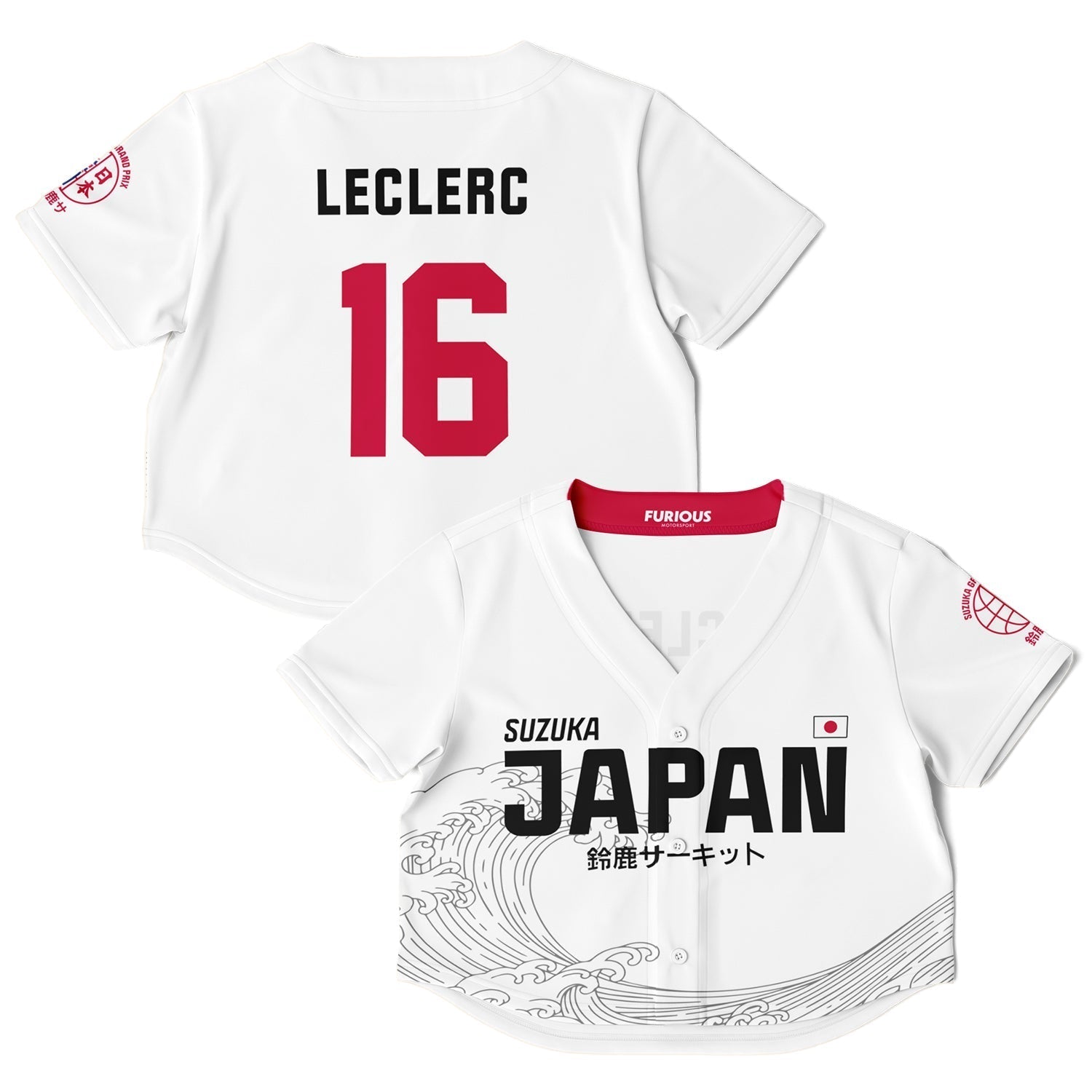 Leclerc - Suzuka "Great Wave" Crop Top (Clearance) - Furious Motorsport