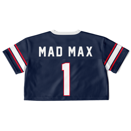 Mad Max Football Crop Top - Cobalt - Furious Motorsport