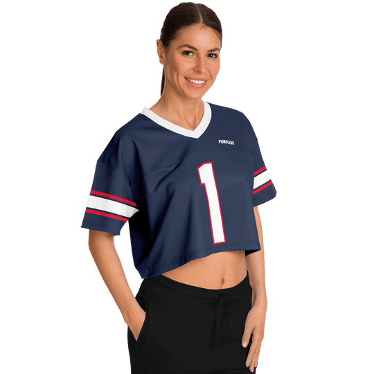 Mad Max Football Crop Top - Cobalt - Furious Motorsport
