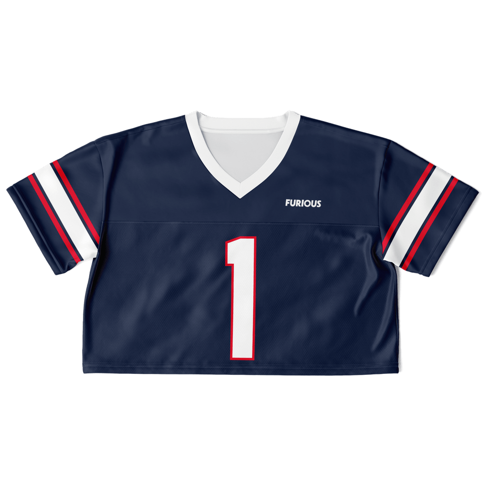 Mad Max Football Crop Top - Cobalt - Furious Motorsport