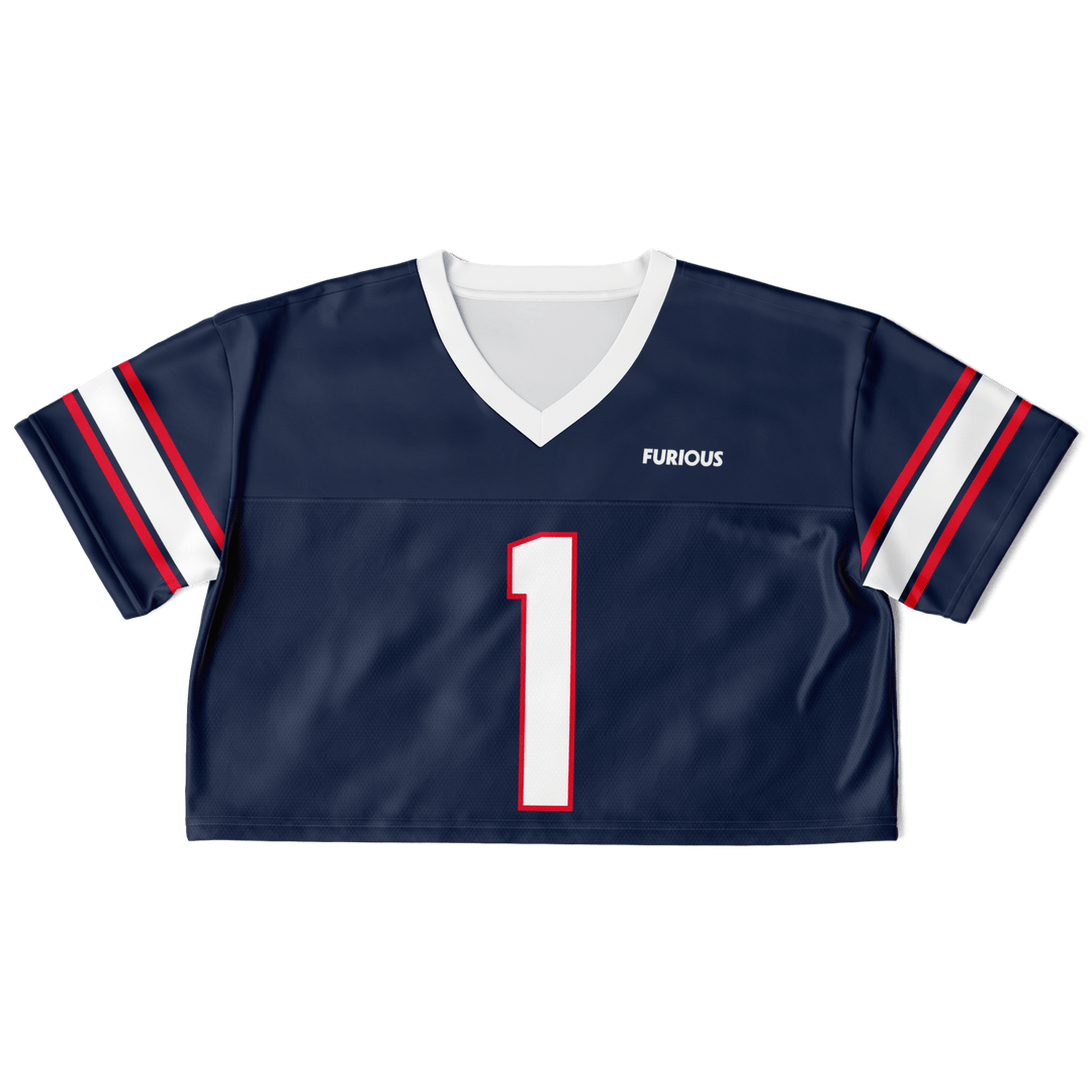 Mad Max Football Crop Top - Cobalt - Furious Motorsport