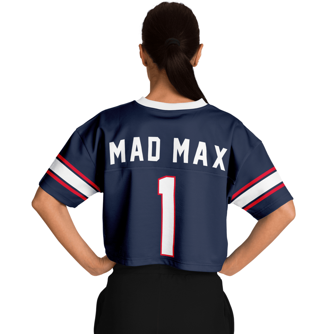 Mad Max Football Crop Top - Cobalt - Furious Motorsport