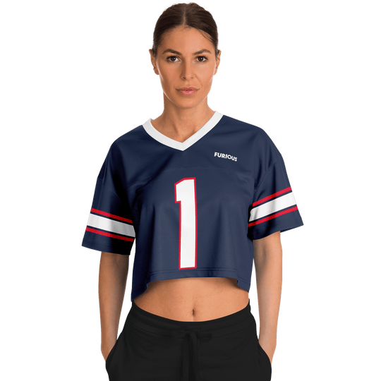 Mad Max Football Crop Top - Cobalt - Furious Motorsport