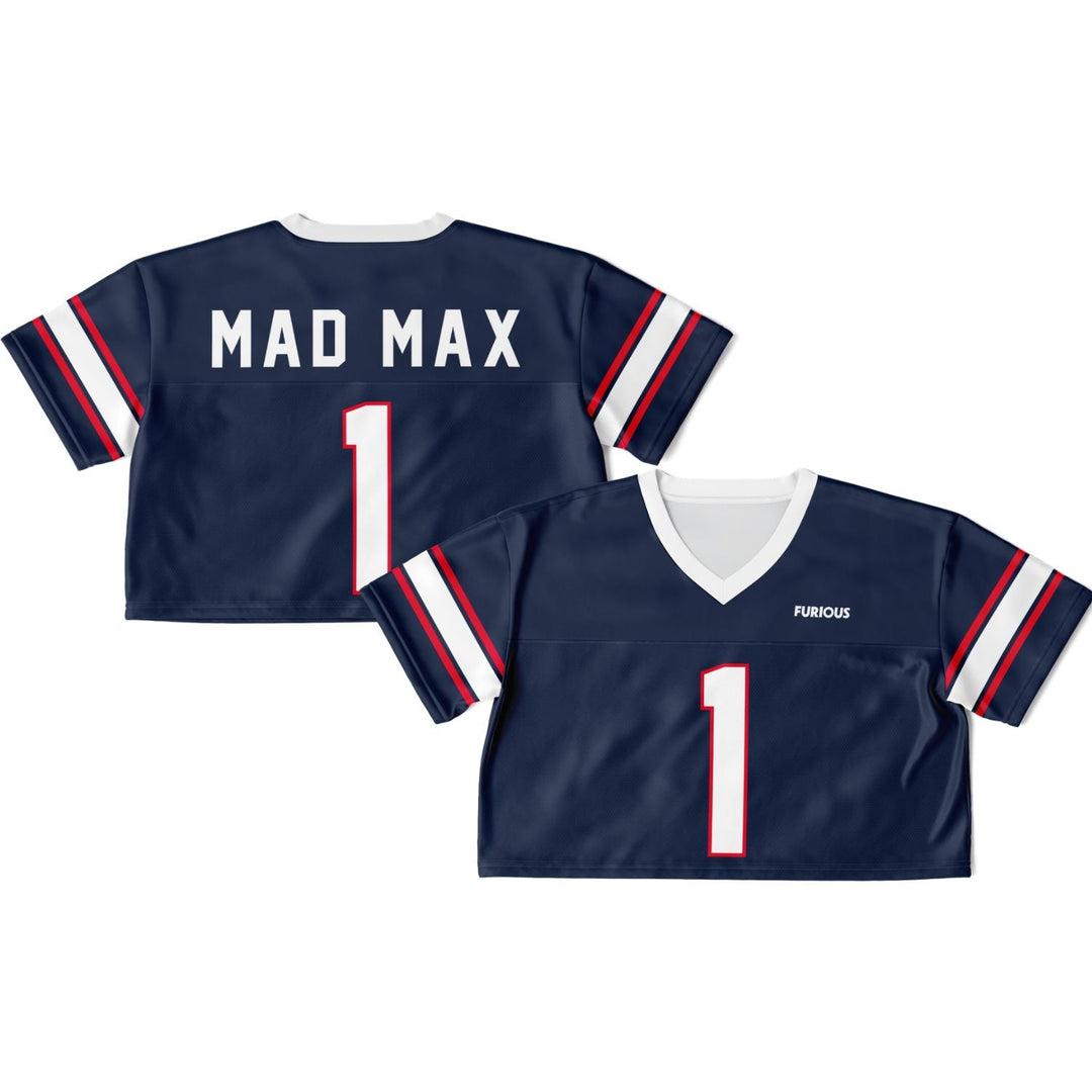 Mad Max Football Crop Top - Cobalt - Furious Motorsport