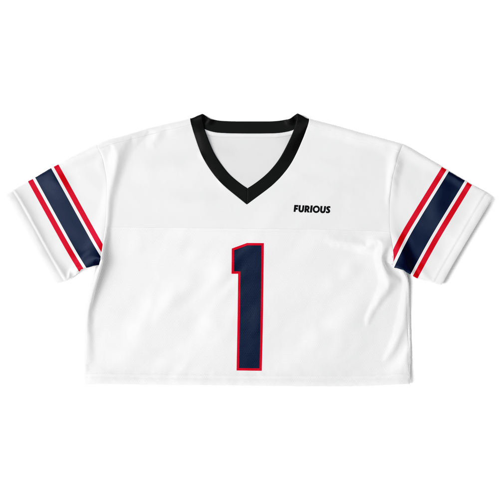 Mad Max Football Crop Top - White - Furious Motorsport