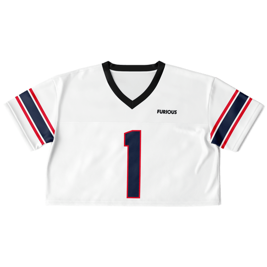Mad Max Football Crop Top - White - Furious Motorsport