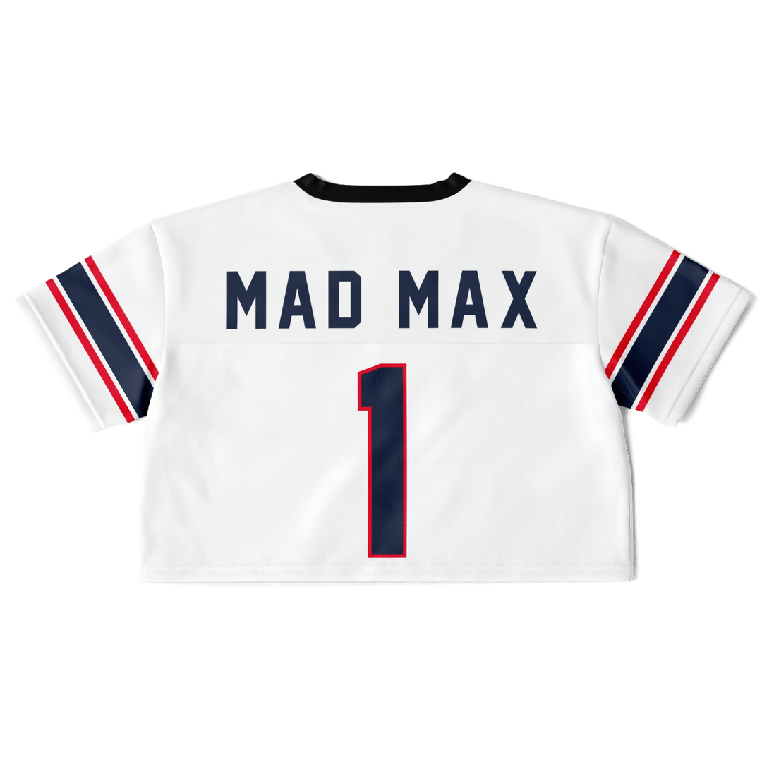 Mad Max Football Crop Top - White - Furious Motorsport