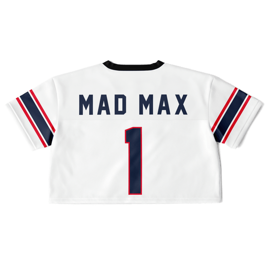 Mad Max Football Crop Top - White - Furious Motorsport