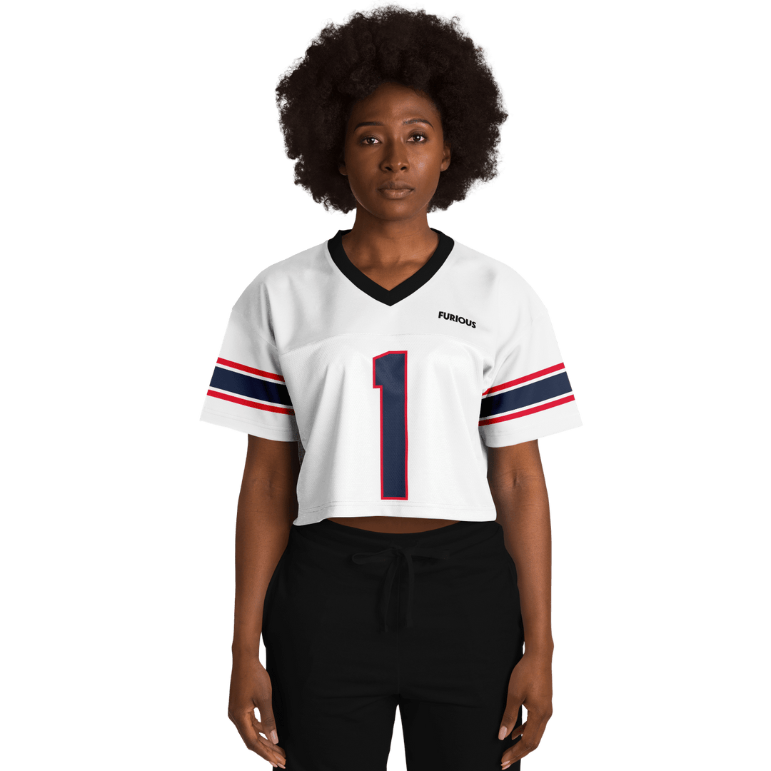 Mad Max Football Crop Top - White - Furious Motorsport