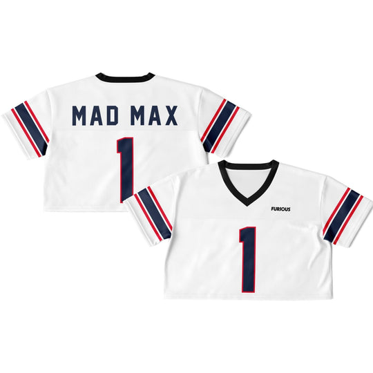Mad Max Football Crop Top - White - Furious Motorsport