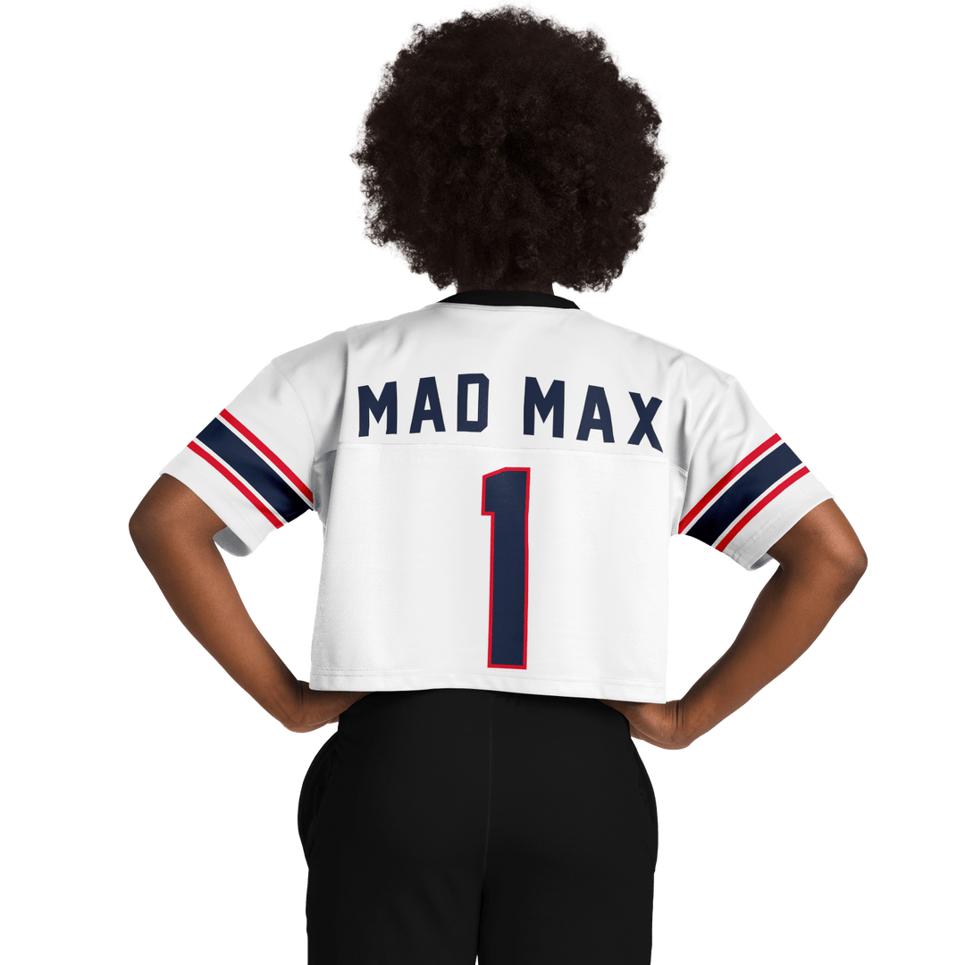 Mad Max Football Crop Top - White - Furious Motorsport