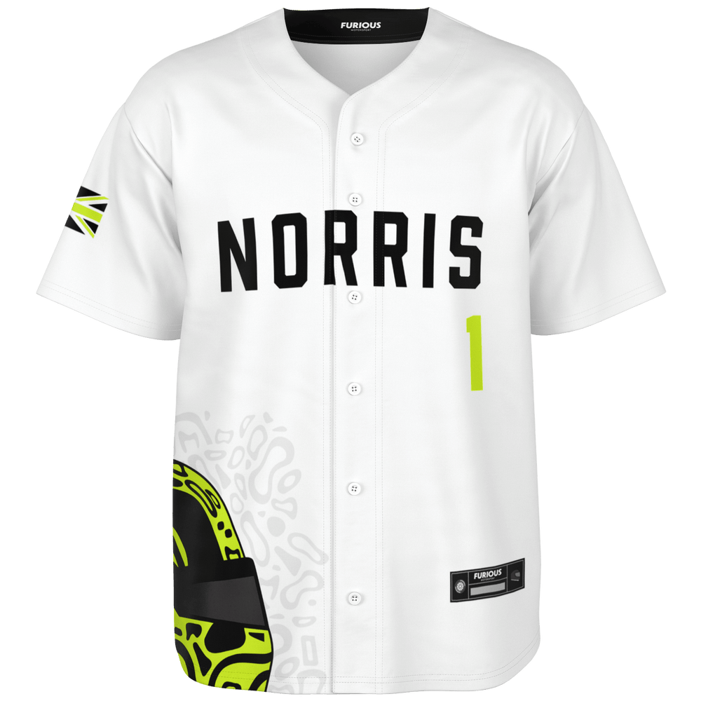 Norris - Arctic White Fluro Helmet Jersey 2026 - Furious Motorsport