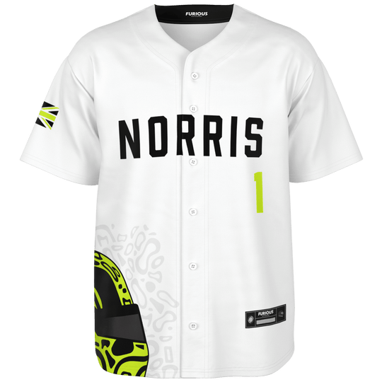 Norris - Arctic White Fluro Helmet Jersey 2026 - Furious Motorsport