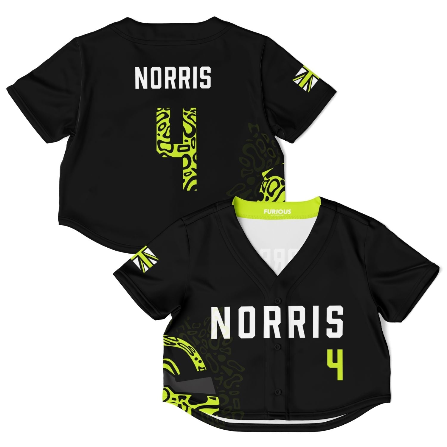Norris - Carbon Black Fluro Helmet Crop Top (Clearance) – Furious ...