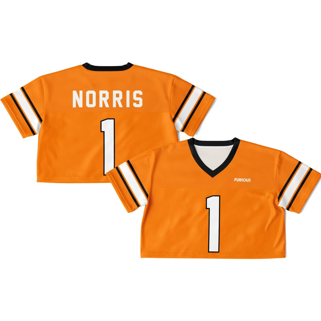 Norris - Papaya Alternate Crop Top Football Jersey - Furious Motorsport