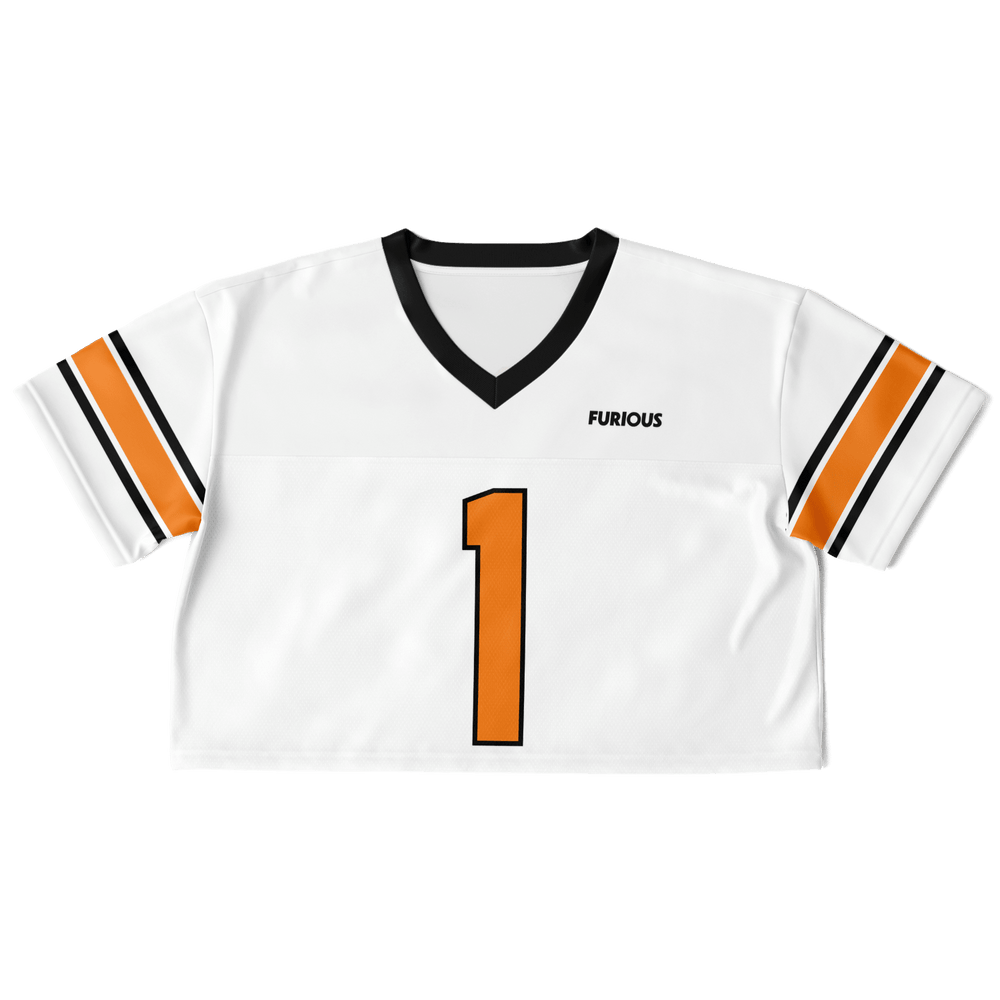 Norris – White Alternate Crop Top Football Jersey - Furious Motorsport