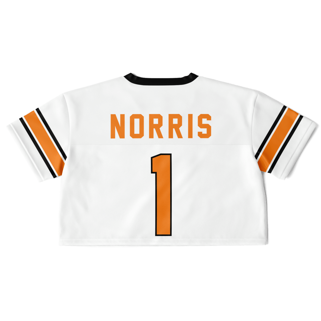 Norris – White Alternate Crop Top Football Jersey - Furious Motorsport