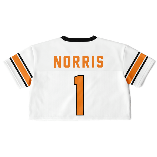 Norris – White Alternate Crop Top Football Jersey - Furious Motorsport