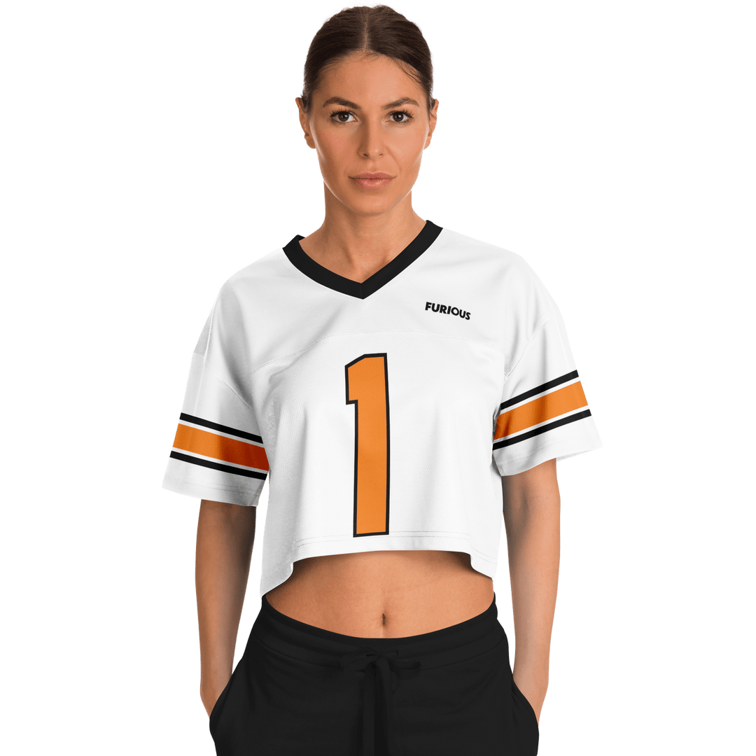 Norris – White Alternate Crop Top Football Jersey - Furious Motorsport