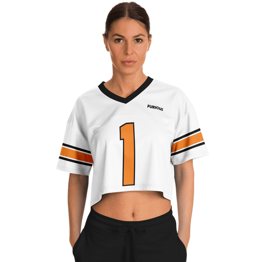Norris – White Alternate Crop Top Football Jersey - Furious Motorsport