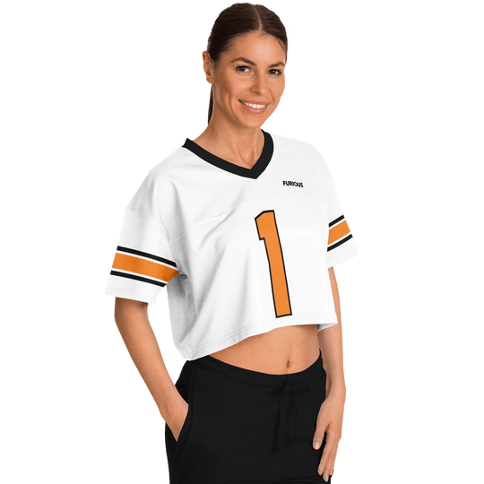 Norris – White Alternate Crop Top Football Jersey - Furious Motorsport