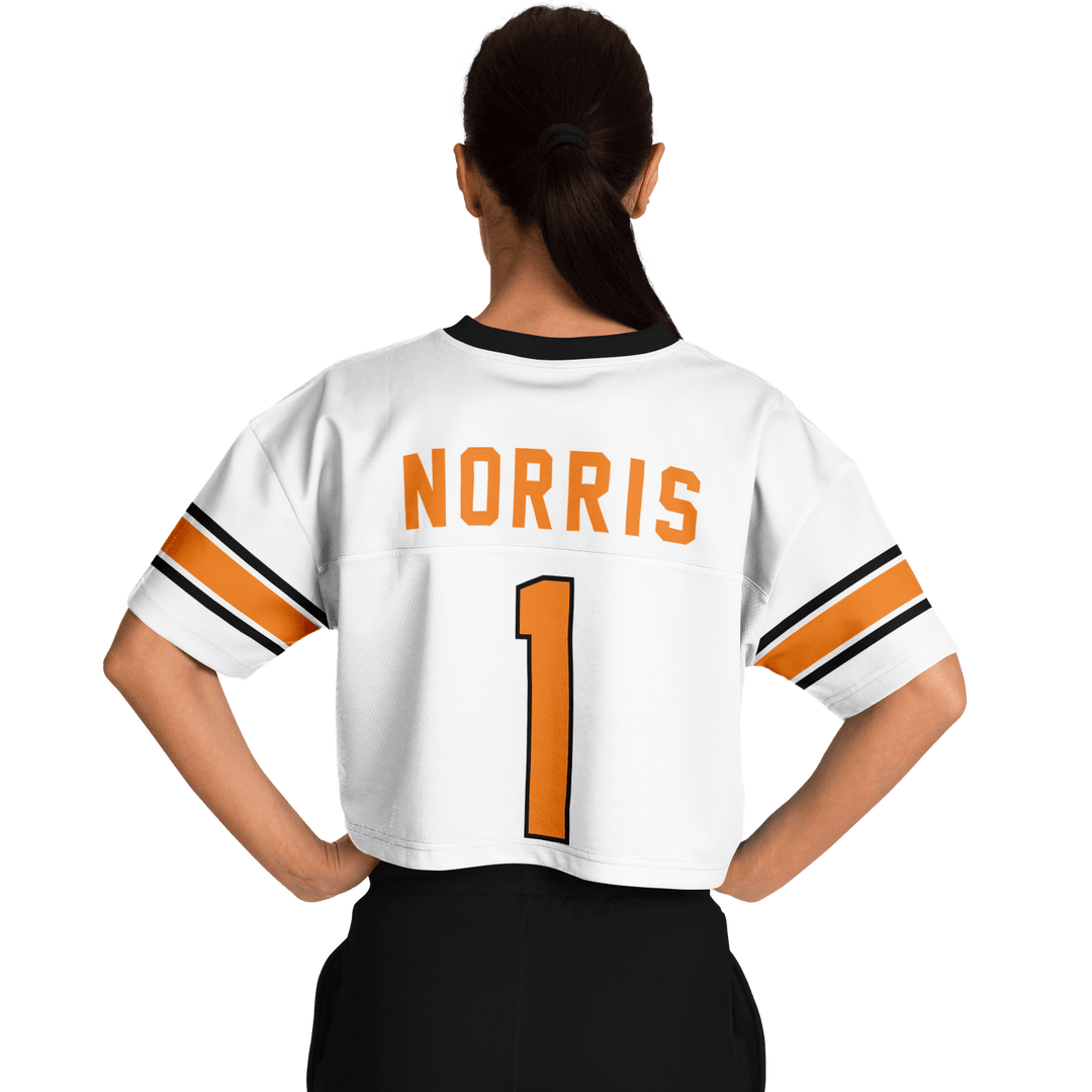 Norris – White Alternate Crop Top Football Jersey - Furious Motorsport