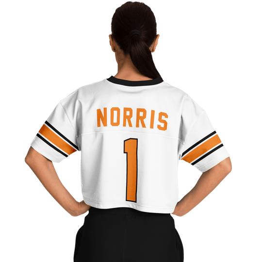 Norris – White Alternate Crop Top Football Jersey - Furious Motorsport