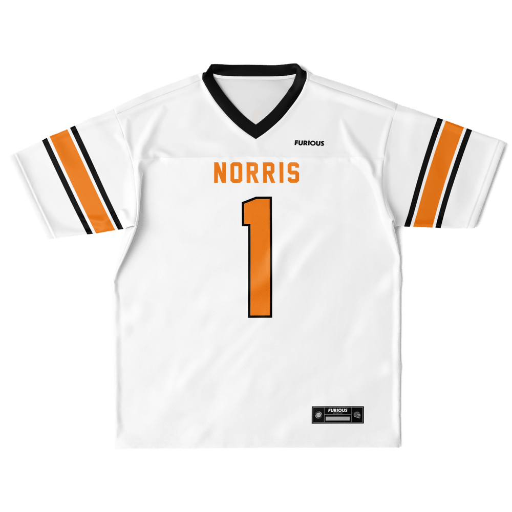 Norris – White Alternate Football Jersey - Furious Motorsport