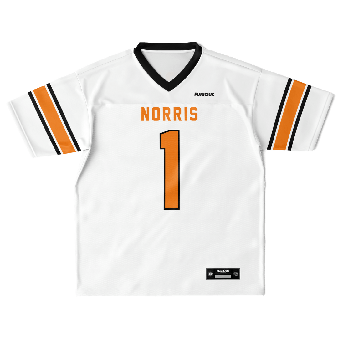 Norris – White Alternate Football Jersey - Furious Motorsport